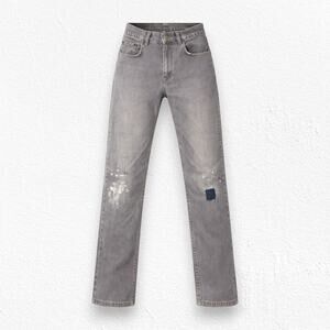 Vintage 90s Arizona Gray Paint Splatter Patch Denim USA Workwear Jeans Size 27